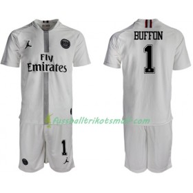 Fußballtrikots Paris Saint Germain Buffon 1 Jodan Weiß Kinder 2018-2019 Kurzarm Ausweichtrikot kaufen